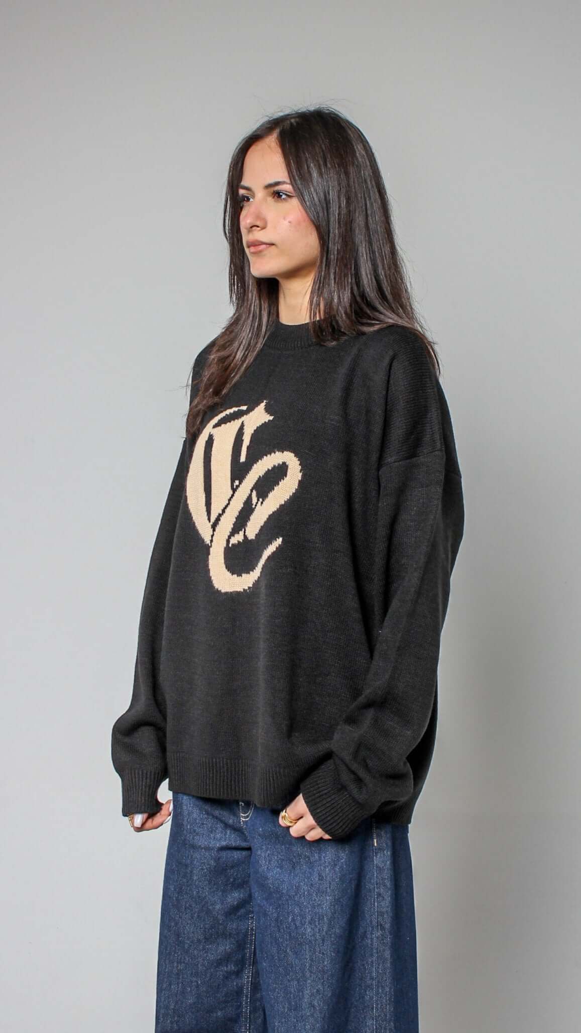 CC BLACK KNITTED SWEATER